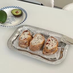1PCS English-style Vintage Tray Pattern Metal Dining Tray, Household and Commercial Storage Tray, Rectangular Dim Sum Fruit Tray