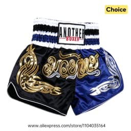 Muay Thai Pants Thai Embroidery Thai Boxing Shorts Men Women Kids Combat Sports Taekwondo Wushu Sanda MMA Kickboxing Fight Gear