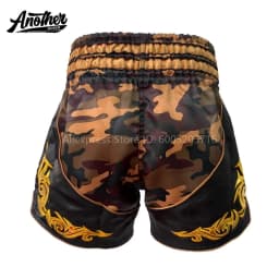 ANOTHER BOXER Muay Thai Shorts Embroidery Satin Men Women Kids Gym Martial Arts MMA Kickboxing Competition Training Shorts