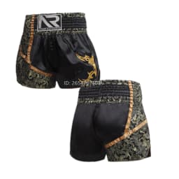 ANOTHERBOXER Muay Thai Shorts, Embroidered Traditional Boxing Pants, Sportswear for Men Women, Breathable Training Kids Shorts