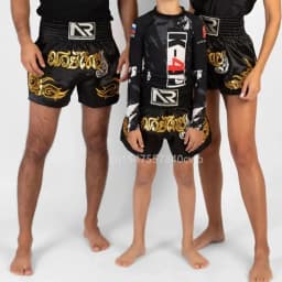 ANOTHERBOXER Muay Thai Shorts, Embroidered Traditional Boxing Pants, Sportswear for Men Women, Breathable Training Kids Shorts