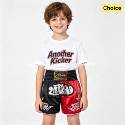 Black Red Muay Thai Shorts Satin Boxing Shorts Men Women Kids Embroidery MMA Martial Arts Kickboxing Cage Fight Training Pants