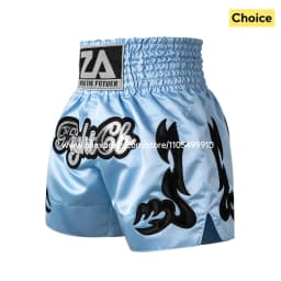 Muay Thai Boxing Shorts Bow Tie Ribbon Satin Elastic Waist Kickboxing Pants Martial Arts MMA Fight Shorts Adult Men Women Kids