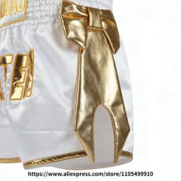 Bow Ribbon Thai Boxing Shorts Women Men Kids Muay Thai Fight Training Shorts MMA Kickboxing Sparring Boxing Competition Pants