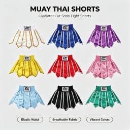 Muay Thai Boxing Shorts for Men Women Kids Gladiator Satin Fight Shorts Black Gold Kickboxing Shorts for MMA Sparring Training
