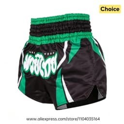 Muay Thai Fight Shorts Men Women Kids Combat Sports Boxing Trunks Thai Script Embroidery Martial Arts MMA BJJ Kickboxing Pants