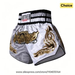 Muay Thai Fight Shorts Men Women Kids Combat Sports Boxing Trunks Thai Script Embroidery Martial Arts MMA BJJ Kickboxing Pants
