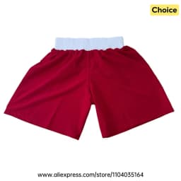 Red Boxing Shorts Shirt Set Muay Thai Shorts Men Women Kids Boy Girl Sanda Wushu Martial Arts Shorts and Sleeveless Singlet Set