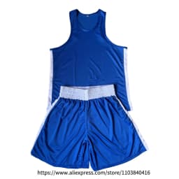Red Boxing Shorts Shirt Set Muay Thai Shorts Men Women Kids Boy Girl Sanda Wushu Martial Arts Shorts and Sleeveless Singlet Set