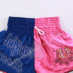 Muay Thai Fight Shorts Shiny Satin Embroidery Boxing MMA Kickboxing Gym Training Trunks Bow Decor Martial Arts Workout Shorts