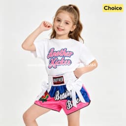 Muay Thai Shorts Pink Thai Boxing Shorts Men Women Children MMA Sparring Training Clothing Bow Wrestling Fight Kickboxing Pants