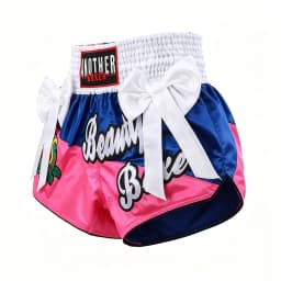 Muay Thai Shorts Pink Thai Boxing Shorts Men Women Children MMA Sparring Training Clothing Bow Wrestling Fight Kickboxing Pants
