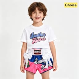 Muay Thai Shorts Pink Thai Boxing Shorts Men Women Children MMA Sparring Training Clothing Bow Wrestling Fight Kickboxing Pants