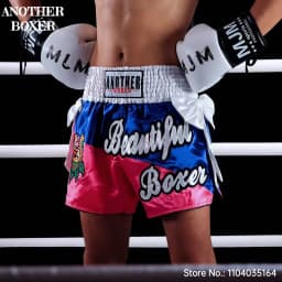 Muay Thai Shorts Pink Thai Boxing Shorts Men Women Children MMA Sparring Training Clothing Bow Wrestling Fight Kickboxing Pants