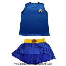 Women Sanda Boxing Uniform Set Sleeveless Tank Top with Skirt‑Style Shorts Martial Arts Training Outfit for Kickboxing Sparring
