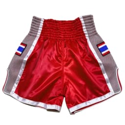 Plain Muay Thai Boxing Shorts Thailand Flag Embroidery Purple Kickboxing Fight Pants Men Women Kids Martial Arts Sparring Trunks