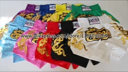 Shorts for Thai Boxing Embroidery Muay Thai Pants Men Women Kids Embroidery Satin Sparring Kickboxing Cage Fighting Shorts Pink
