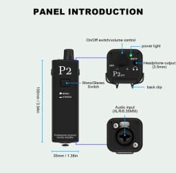 P2 Portable In-Ear Monitor Amplifier, Headphone Amp Na May XLR At TRS Input, 3.5mm Output