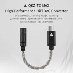 QKZ TC MAX Pro USB Type C To 3.5mm Headphone Amplifier Audio Decoder IEM AMP Mobile Phone Adapter HiFi DAC CX31993/KT02F20 Chip