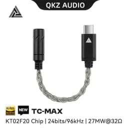 QKZ TC MAX Pro USB Type C To 3.5mm Headphone Amplifier Audio Decoder IEM AMP Mobile Phone Adapter HiFi DAC CX31993/KT02F20 Chip