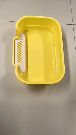 Extra Large Cat Litter Box, Semi-Enclosed & Open Top, Ventilated, Odor Control, Anti-Splash Pet Toilet
