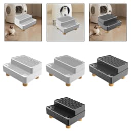 Cat Litter Step Ramp Leakproof Footboard Double Layer Non Slip Removable Pad for Cat Condo and Litter Box for Cats