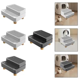 Cat Litter Step Ramp Leakproof Footboard Double Layer Non Slip Removable Pad for Cat Condo and Litter Box for Cats