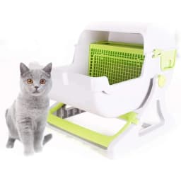 Cat Litter Box Sandbox Tray Filler For Cats Toilet Self-Cleaning Dustbin With Absorbent Crystal Garbage Sanitation