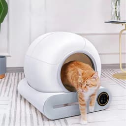Booteely 65L Automatic Smart Cat Litter Box Self Cleaning Fully Enclosed Cat Litter Box Pet Toilet Litter Tray English Versions