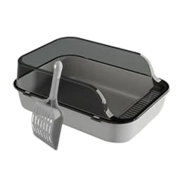 Open Top Cat Litter Box Bedpan Splashproof with High Side Kitten Litter Pan Kitten Toilet for Small Pets Rabbit Indoor Cats Pet