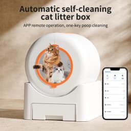 Smart Cat Litter Box Self Cleaning Automatic Cat Toilet 64L APP Control Remove Odor Deodorization Anti-sticking Pet Cat Bedpan