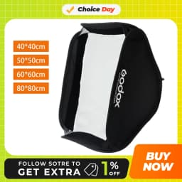 Godox 40x40cm 50x50cm 60x60cm 80x80cm Foldable SoftBox Speedlite Flash Softbox for S-type Bracket fit Bowens Elinchrom Mount