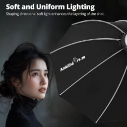 Ambitful FS Series FS40cm 60cm 80cm Quick-Setup Octagon Softbox Bowens Mount for Godox Aputure Sokani Studio LED Video Light