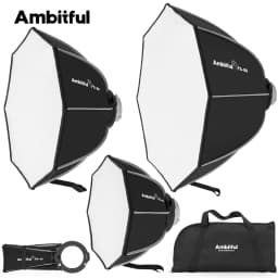 Ambitful FS Series FS40cm 60cm 80cm Quick-Setup Octagon Softbox Bowens Mount for Godox Aputure Sokani Studio LED Video Light