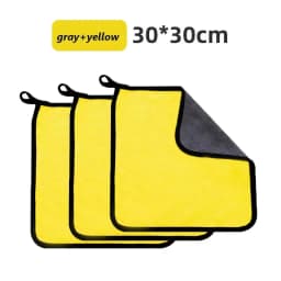 1/4pcs Thicken Microfiber Motorcycle Car Cleaning Towels Soft Drying Cloth Car Washing Towels Double Layer Clean Rags Detailing