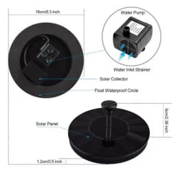 Outdoor Solar Floating Fountain Floating Solar Fountain Garden Water Fountain Pool Pond Decoration Solar Panel Powered Fountain
