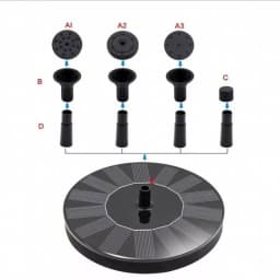 Outdoor Solar Floating Fountain Floating Solar Fountain Garden Water Fountain Pool Pond Decoration Solar Panel Powered Fountain