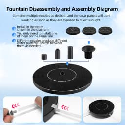 13/16cm Solar-powered Fountain Pumps for Circulation Aerator, Garden Rockery Sprinkler, Fish Pond Water Tank