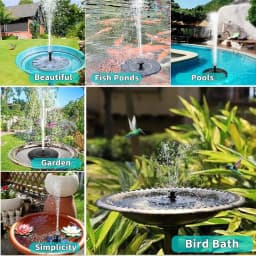 Solar Bird Bath Fountain the Garden Fountains Waterpump Floating Water Pump Solar-powered Outdoor Baths Birdbath Gardens Basin