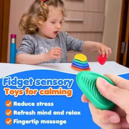 Hot Fidget Toys Adults Sensory Silicone Stone 6 Pack Textured for Autism Kids Calming Down Fidget Stress Relief Toys