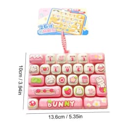 Fidget Toy 26 Keys Mechanical Keyboard Clicker Cute Cartoon Stress Relief Toy Sensory Desk Toy Kawaii Gift