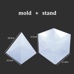 15CM Super Large Pyramid Silicone Resin Mold Craft Jewelry Crystal Making Tools Triangular Pyramid Mold Crystal UV Epoxy