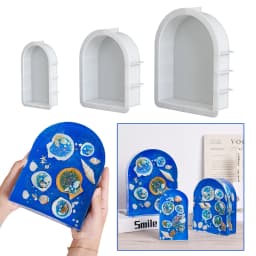 S/M/L Arch Ornament Silicone Mold DIY Handmade 3D Arch Book Files Crystal Dripping Glue UV Epoxy Resin Mold home Decor Supplies