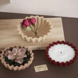 Large/Medium Flower-Shaped Storage Bowl Silicone Mold, Ripple Flower Pot Silicone Mold, Furniture Atmosphere Decoration, Item Storage Bowl Mold