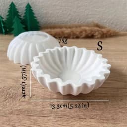 Large/Medium Flower-Shaped Storage Bowl Silicone Mold, Ripple Flower Pot Silicone Mold, Furniture Atmosphere Decoration, Item Storage Bowl Mold