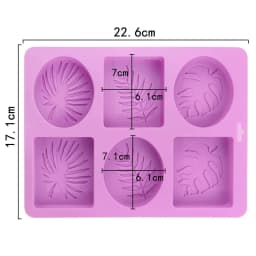 Round & Square Leaf Silicone Soap Mold - For DIY Handmade Soap, Plaster, Resin, Candles & Cake Baking Supplies