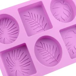 Round & Square Leaf Silicone Soap Mold - For DIY Handmade Soap, Plaster, Resin, Candles & Cake Baking Supplies