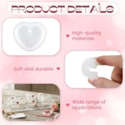8 Heart-shaped resin mold,Cute love heart-shaped silicone mold,With holes,Can be used for resin DIY Handmade pendant necklace