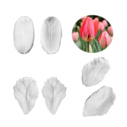 New Sale 2Pcs Tulip Petal Silicone Mold Cake Decorating Tools Veiner Mold Gumpaste Mold, Sugarcraft, Resin Clay Moulds