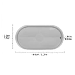 Oval Coaster Silicone Mold for DIY Epoxy Resin Crafts Tea Tray Coaster Making Tool with Smooth Surface Easy Release